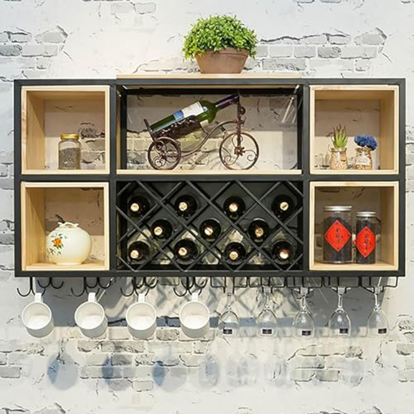 Casier à vin Mural pour gagner de la place et ranger vos verres