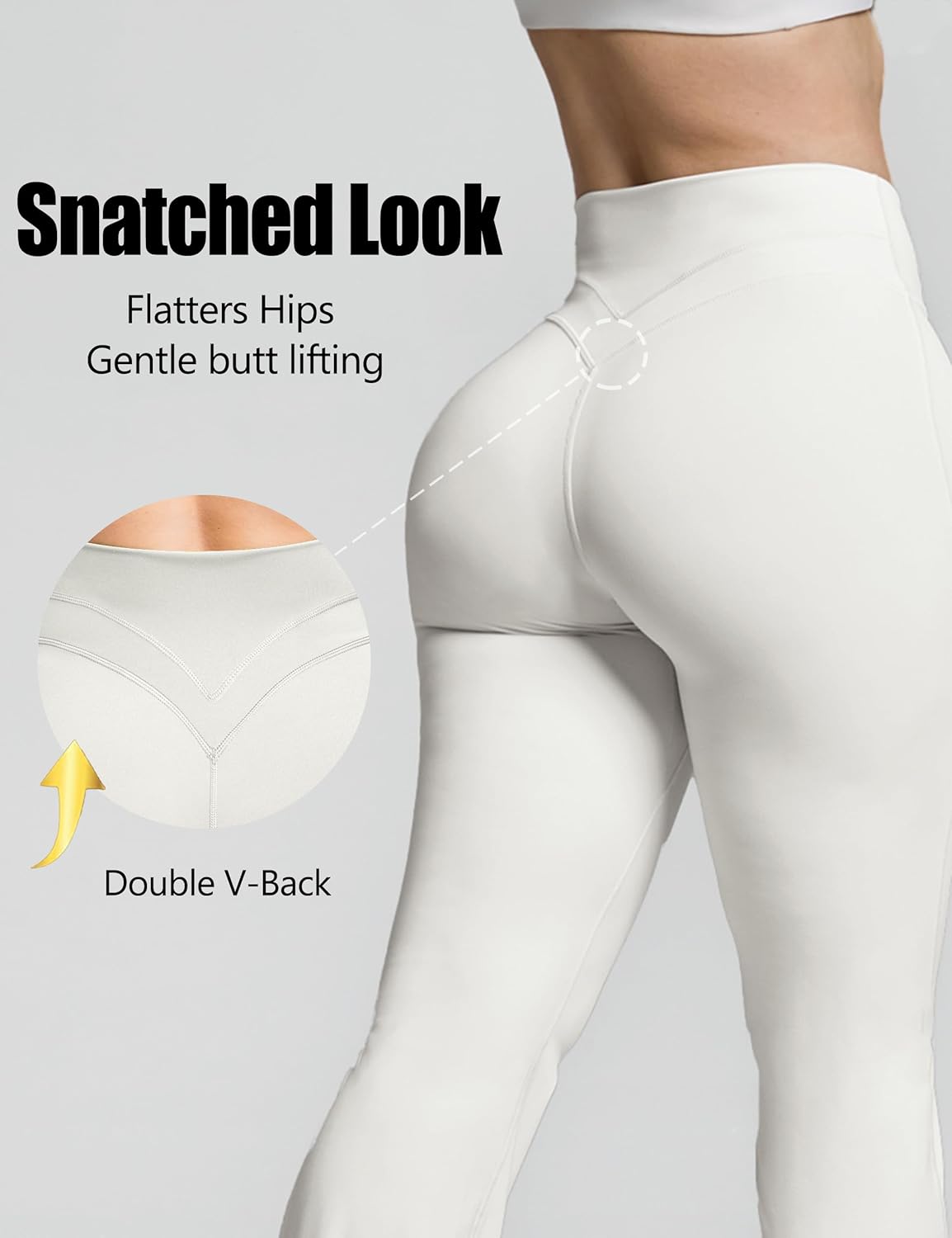 Olmlmt Flare Leggings for Women Butt Lifting - Crossover High Waisted Buttery Soft Gym Workout Yoga Pants