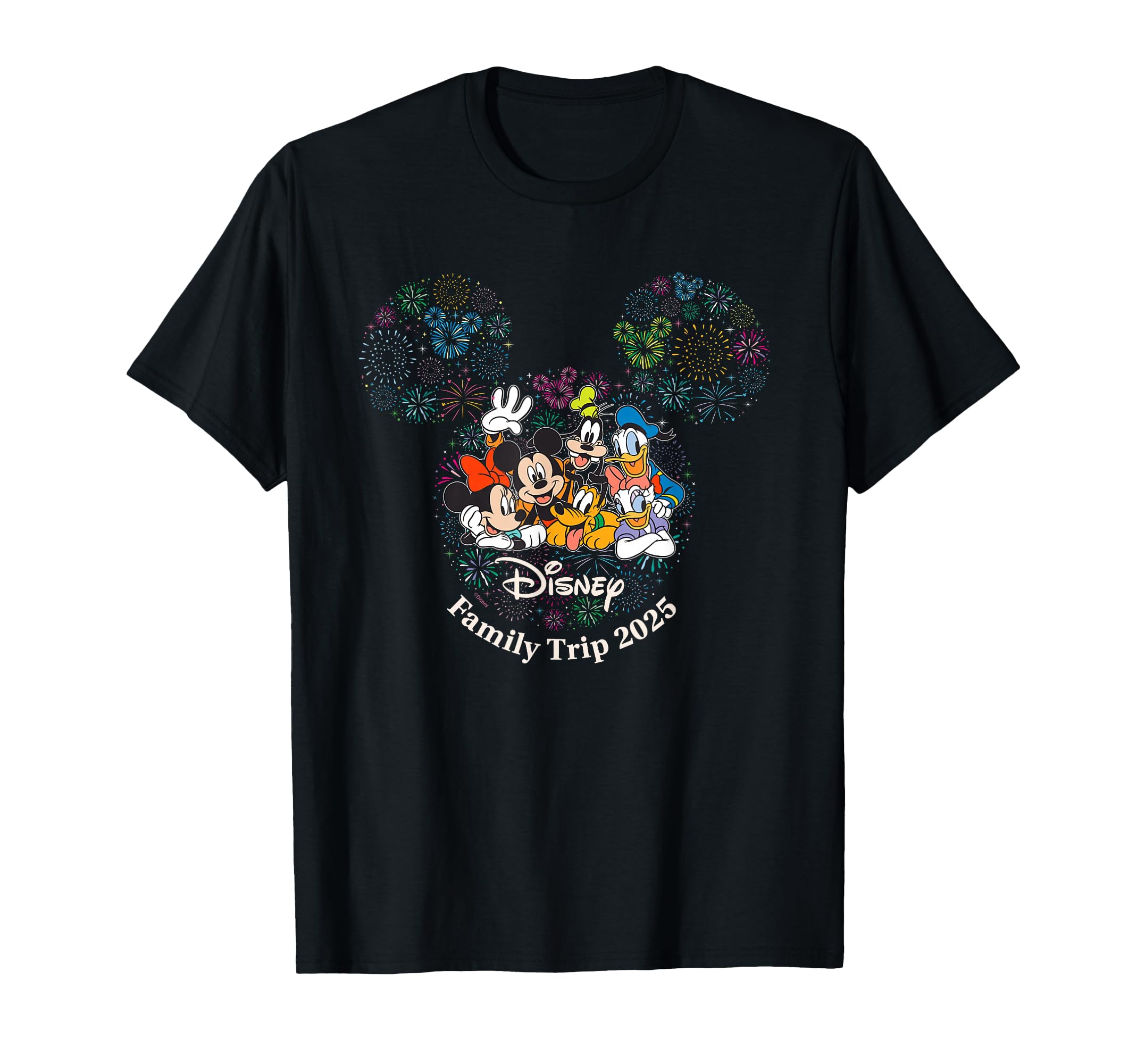 Mickey & Friends Fireworks Vacation Family Trip 2025 T-Shirt