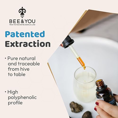 Vista 6 de Bee and You Extracto de propóleo puro natural, soluble en agua, propóleos de abeja, alta potencia, suplemento de apoyo inmunológico ultra puro