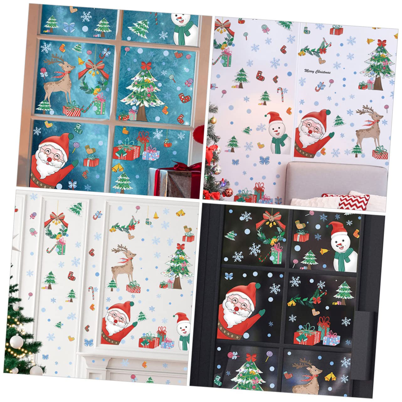 Cabilock 5 Juegos Pegatinas Navideñas Para Ventanas Calcomanías De Hadas Inflables De Navidad Puerta Embellecedor Frigorifico Decoração Home Decoracion Pegatinas De Pared 6 Hojas * 5