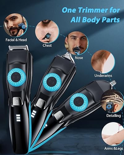 Miniatura 3 de 40 Precisions - Recortadora eléctrica de barba para hombres, recortadora de aseo para barba, bigote, cara y oídos, multiseries, impermeable, carga