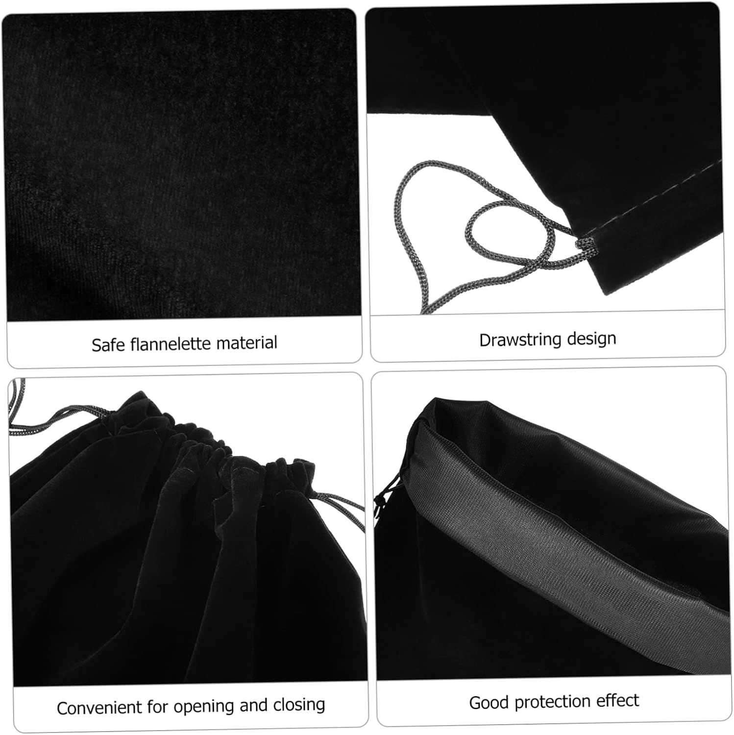 Gogogmee 10pcs Drawstring Pouches Large Capacity Storage Pouch Velvet Candy Bag for Party Favor Wedding Birthday Christmas Diy