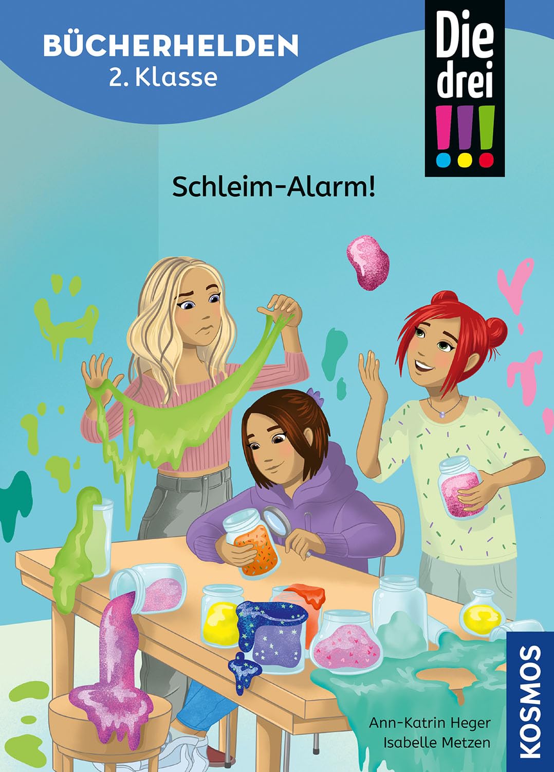 Die drei !!!, Bücherhelden 2. Klasse, Schleim-Alarm!: Gut lesen können - Kinderbuch für Erstleser ab 7 Jahren - Spannende Detektivgeschichten mit Kim, Franzi und Marie