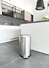 Primanova ME903006Bombe Cover Steel Trash Can with 30Lt Brush, Black