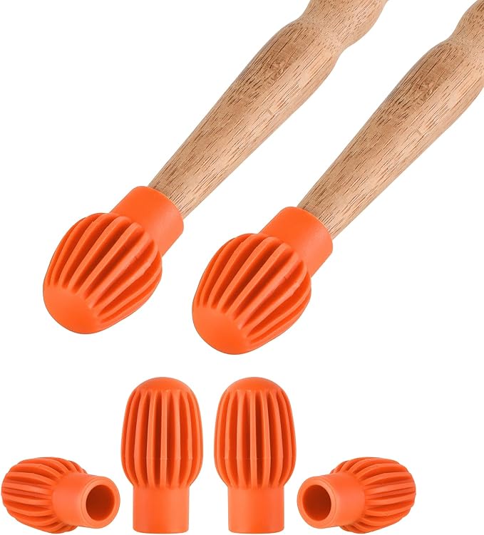 Alnicov 4 PCS Drum Mute, Drum Dampener Silicone Practice Tips miniatura 2