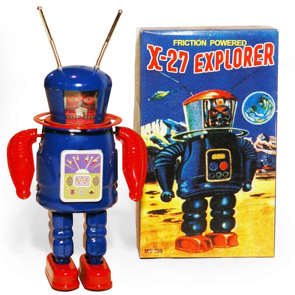 ROBOT ブーツ made in U.K. The Vogbot - Blue & Red | Collectible wind-up robot