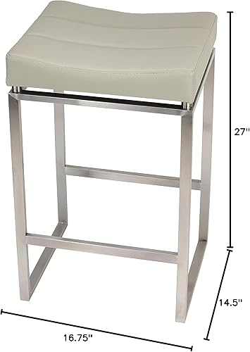 Miniatura 13 de Cortesi Home Isis Taburete de altura de encimera, 27" de alto, negro Negro -,gris,Rojo -