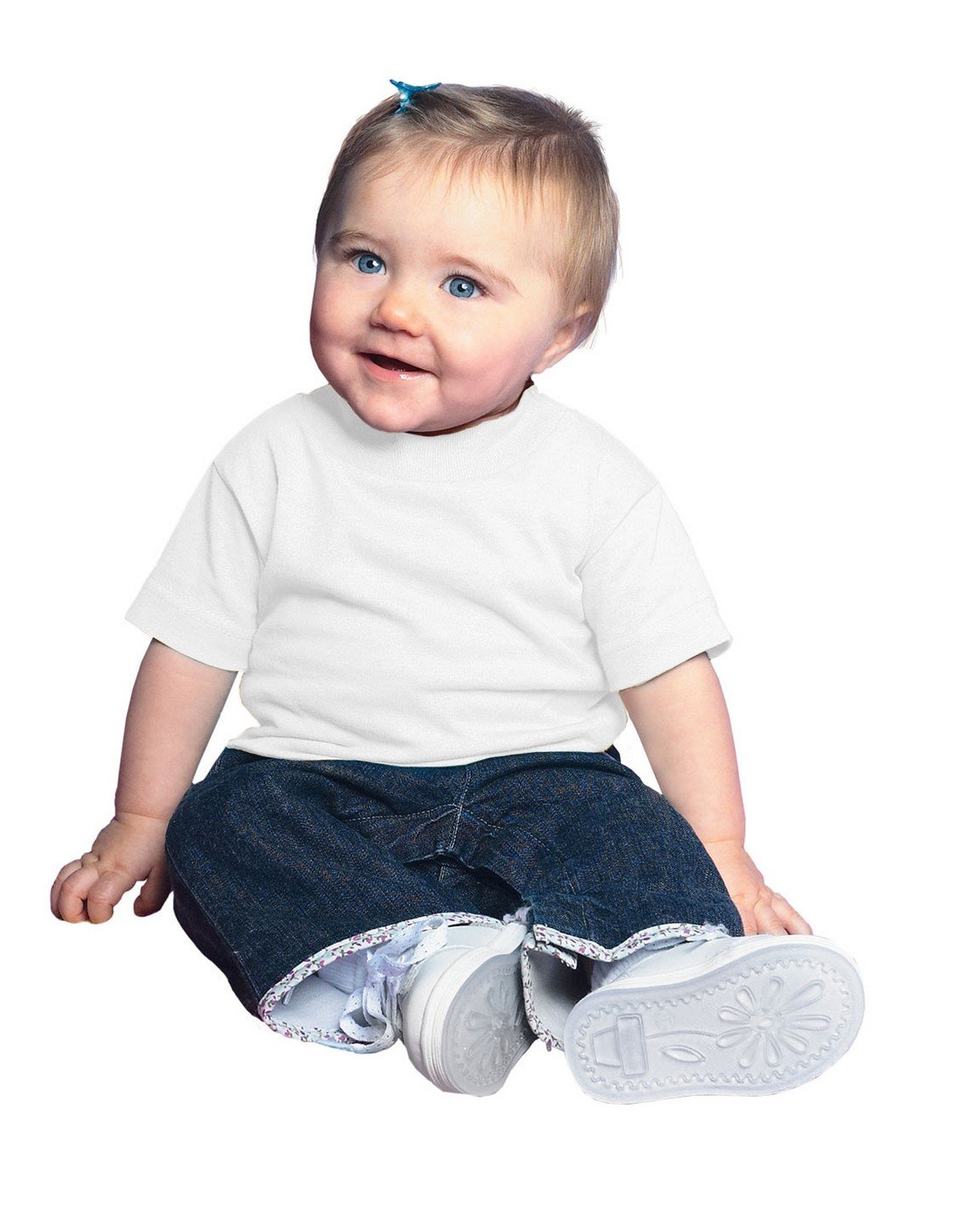 Rabbit Skins Infant Crewneck Short-Sleeve T-Shirt, White, 24 Months