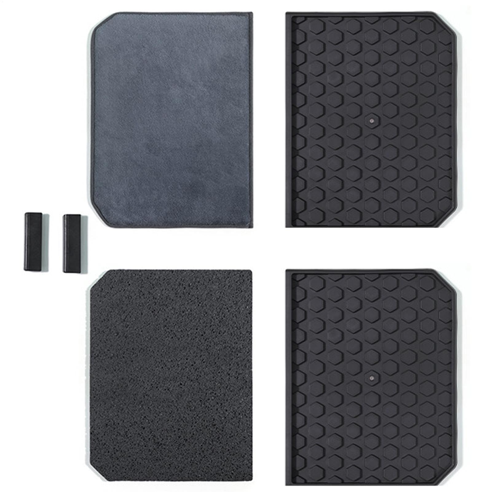 Paillasson universel – Base en caoutchouc robuste, poils doux, construction antidérapante, design portable et léger | Tapis de sol intérieur et extérieur, grattoir à chaussures de porte, bienvenue