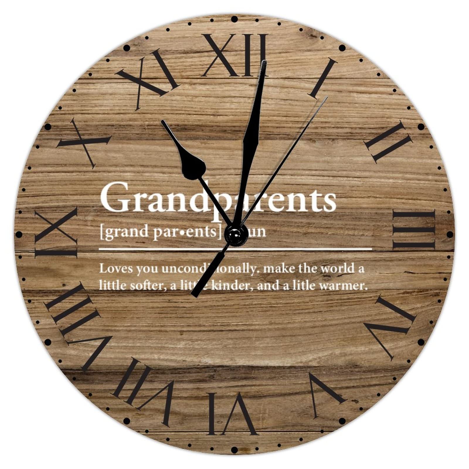 Horloge murale silencieuse en PVC de 30 cm avec citations