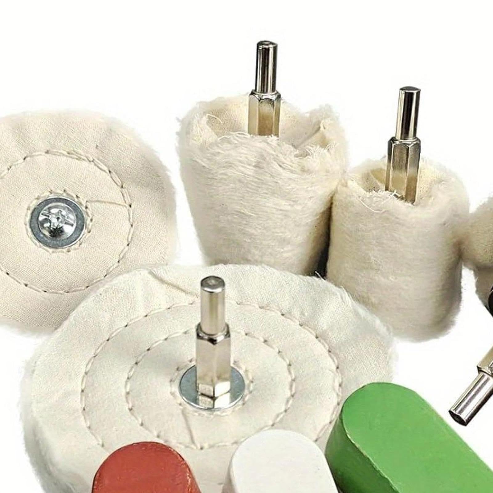 Qianly Ensemble de 6 disques pour polissage et gants pour nettoyage des moyeux