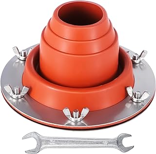 Tent Stove Jack Kit, Flexible Silicone Pipe Boot, High Temp Roof Flue Kit for Stove, Heat Resistant Roofing Pipe Flashing Kit for Bell Tent, Yurt, Wood Burner, Travel Stove