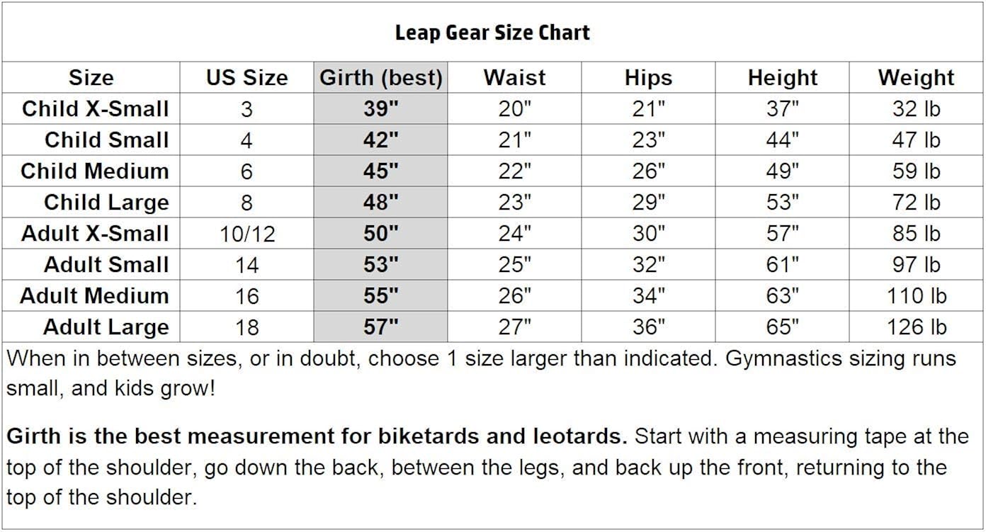 Leap Gear Gymnastics Biketards for Girls- from The Affordable Made in USA Brand : Sports & Outdoors