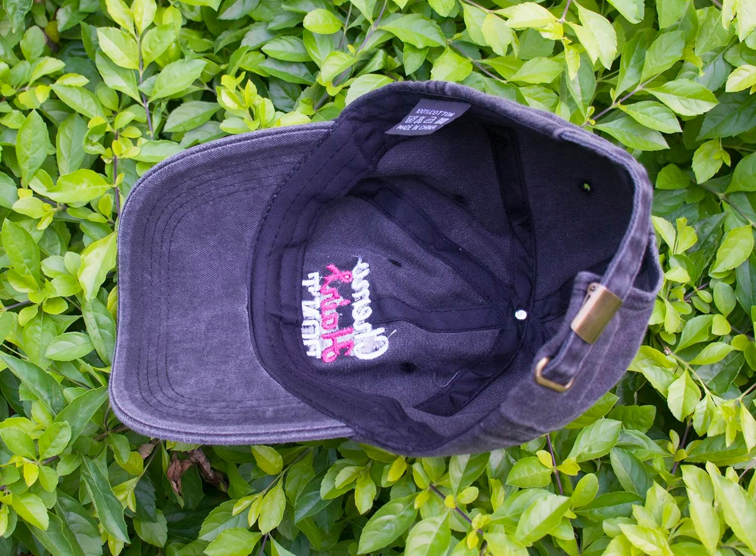 Chemo Hair Don't Care Baseball Cap for Men Women, Adjustable Washed Cotton 3D Embroidered Pink Ribbon Hat - Image 5