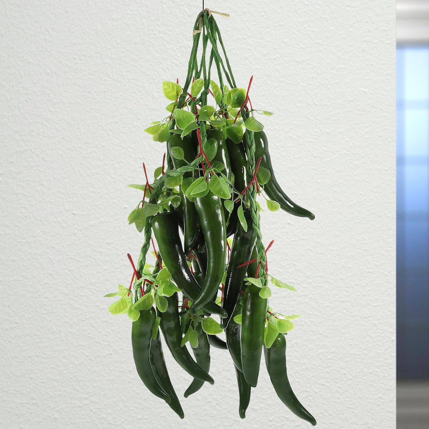 ABOOFAN 5pcs Artificial Pepper Strings Hanging Decor Lifelike Fake Vegetable Garland for Home Kitchen Party Photography Props Early Education and Food Display