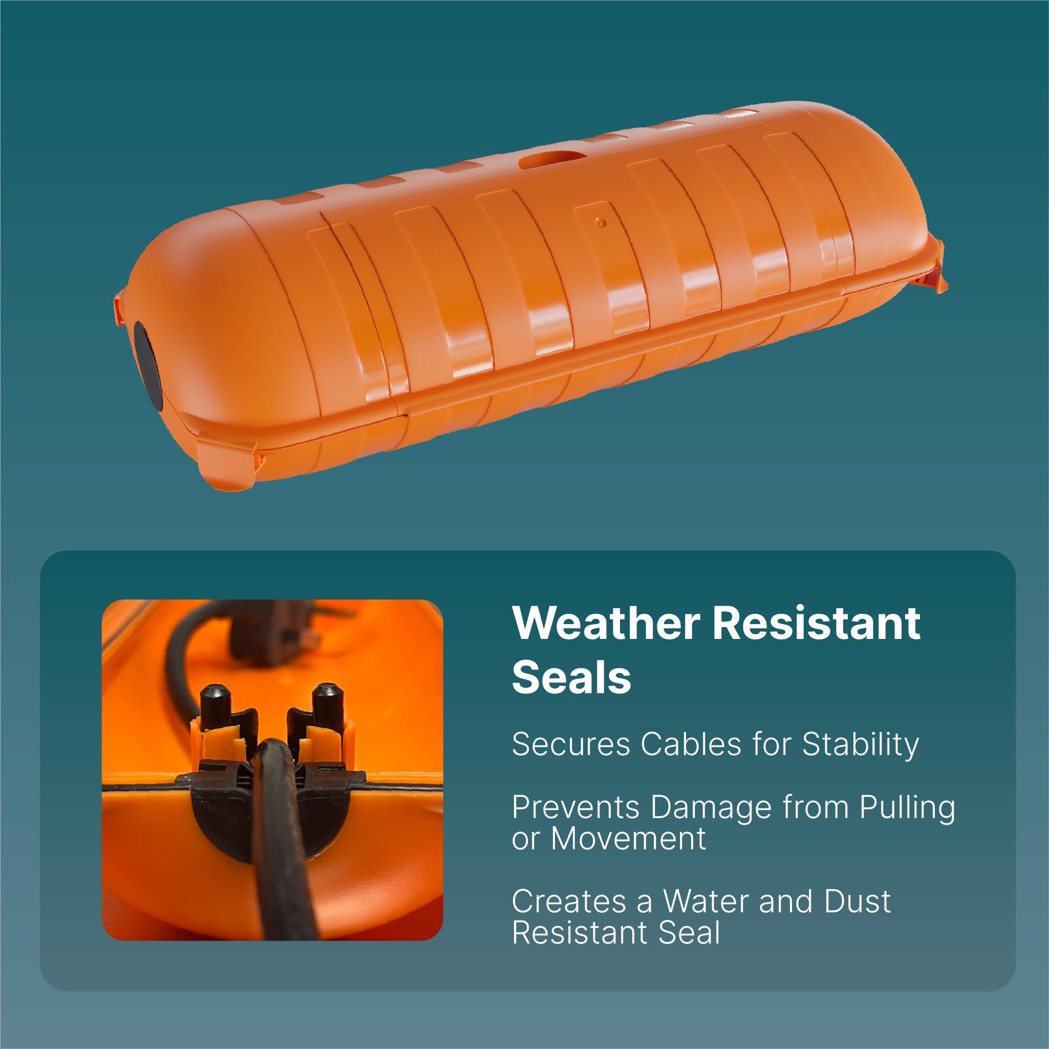 Weatherproof Extension Cord Safety Cover, Outdoor Plug, Socket & Wire Protection, Heavy-Duty & Rainproof - Image 3