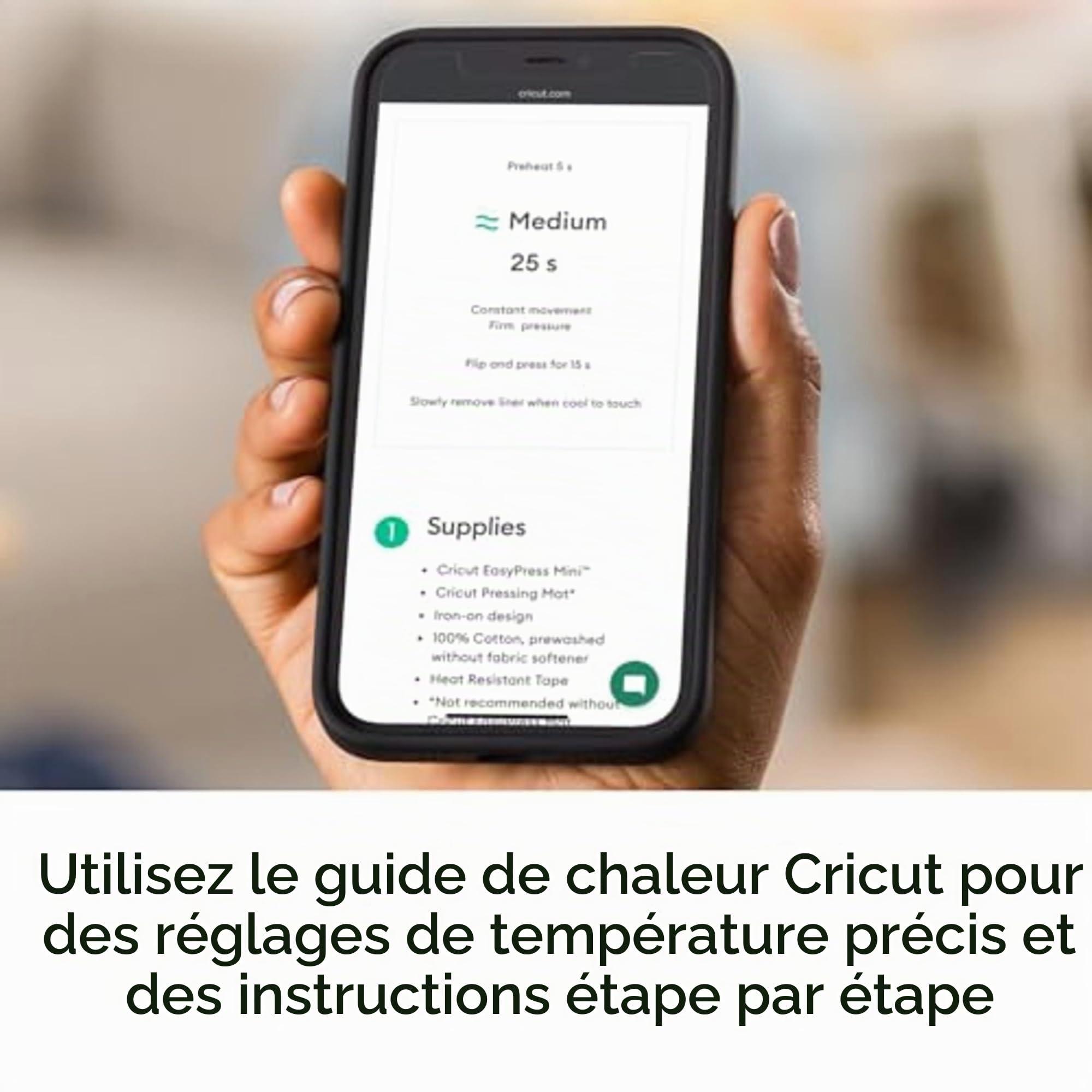 Cricut EasyPress Mini presse à chaud + tapis de presse à chaud – pour presser de petits objets comme des chaussures, des animaux en peluche, des chapeaux et plus encore – 3 réglages de chaleur et