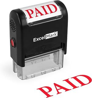 ExcelMark Paid Self Inking Rubber Stamp