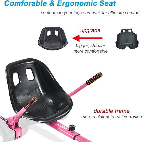 Miniatura 4 de No se requieren correas de fijación de asiento para aeropatineta, accesorio de Go Kart con mecanismo de bloqueo, carrito de 265 libras de 26 a 34.5