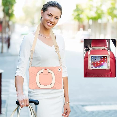 Vista 73 de Funda para iPad (A16) de 11 pulgadas 2025, Aslo para iPad 10 de 10.9 pulgadas 2022, funda resistente a prueba de golpes, soporte giratorio, soporte