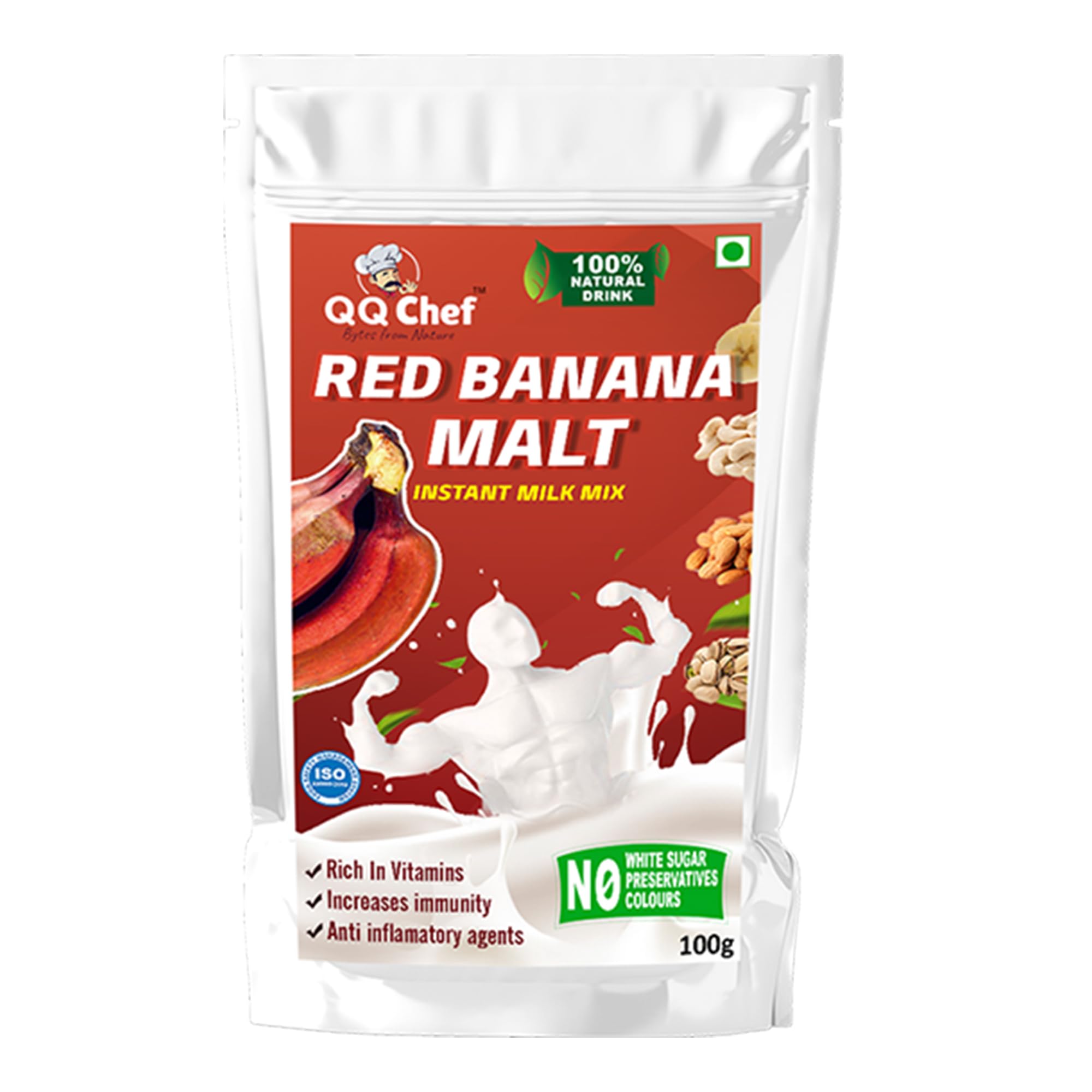 QQChef Red Banana Malt Milk Mix Powder, Natural Drink For Kids, Adults & Elders (100Gm) (B0DDCHBCGD) Amazon Price History, Amazon Price Tracker