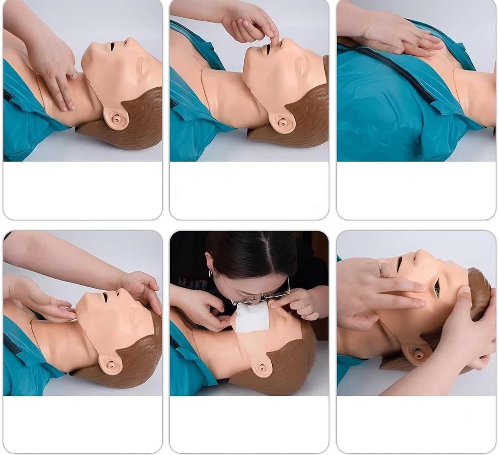 Mannequins De Secourisme Demi-Corps Mannequin RCP Respiration Artificielle Modèle Humain Simulateur De Réanimation Pour Adulte A