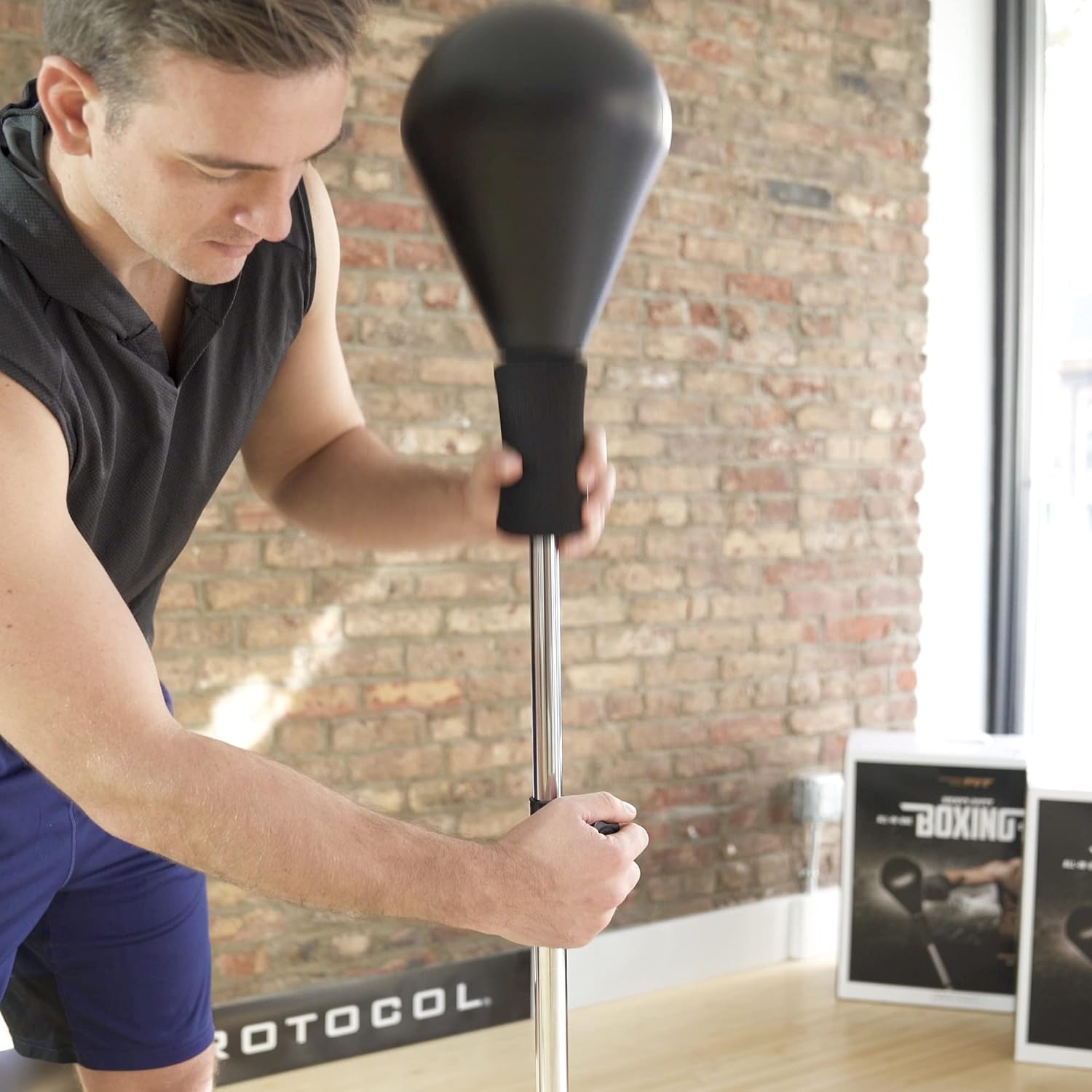 Protocol Punching Bag with Stand - for Adults & Kids - Punching Bag with Stand Plus Boxing Gloves - Adjustable Height Stand - Great for Exercise and Fitness Fun for The Entire Family , Black : Everything Else