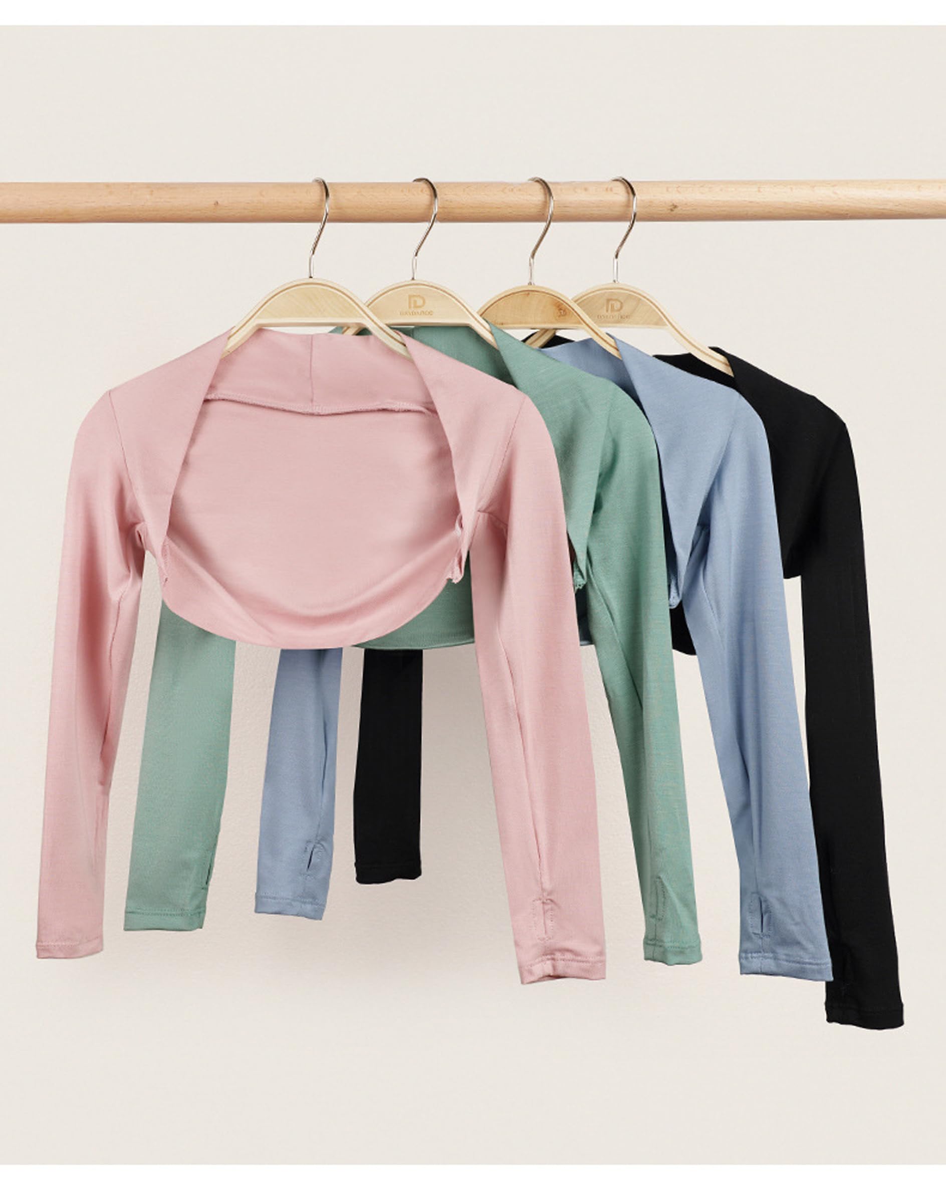 Ballettjacke Mädchen Langarm Bolero Cardigan mit Fingerloch Kinder Eleganter Shrug für Tanz Gymnastik Ballettkleidung