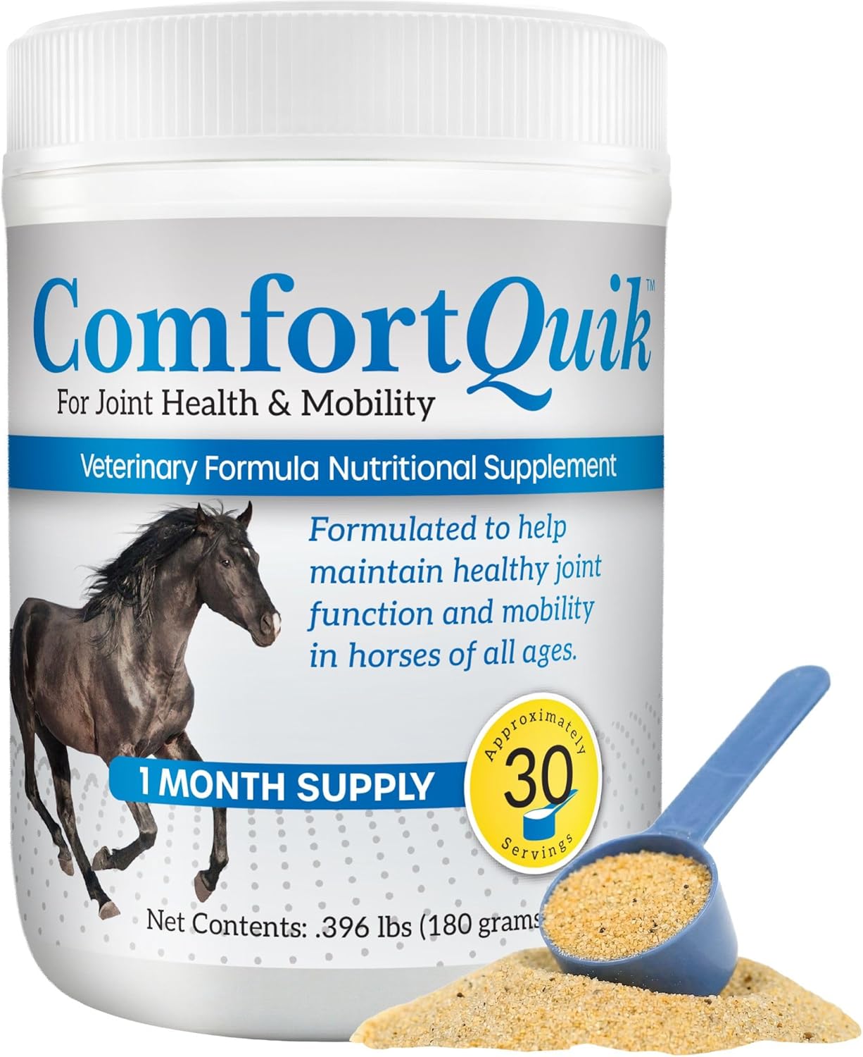 with Hemp Joint Supplement for Horses, USDA Organic Hemp Seed Oil & Powder, Herbal Joint & Mobility Support, THC & CBD Free, 60 Servings