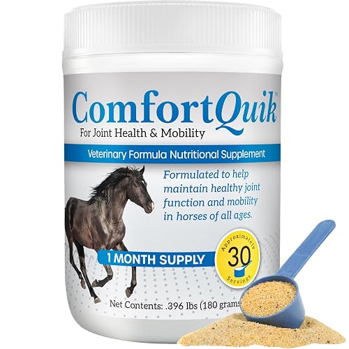 Comfort Quik Original Daily Equine Joint Health & Mobility Support Supplement for Horses, Veterinary Formulated Nutritional Blend with Vitamins, Granular Horse Feed Supplement, 30 Servings
