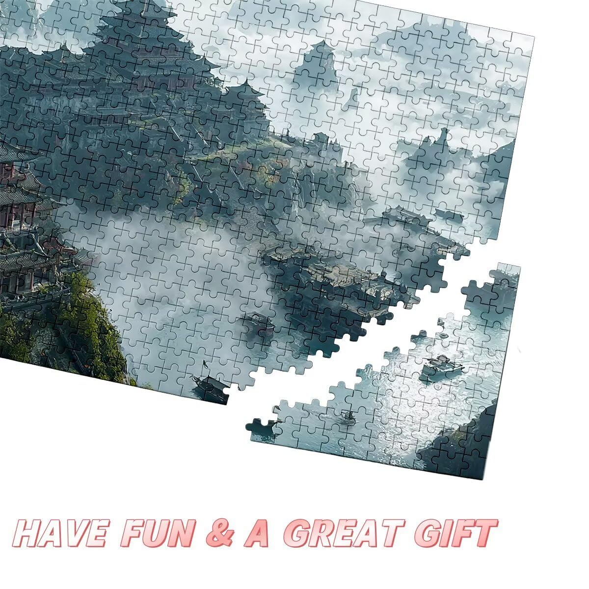 Puzzle 5000 Pezzi Paesaggi, Puzzle Adulti Retrò, Puzzles in Legno con Squisita Scatola di Imballaggio, Classici Puzzles Educativi per Adulti eTutta La Famiglie, Come Regalo Uomo, Decor Casa -3349