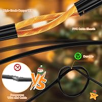 OxyLED 16m Kültéri Fényfüzér 16 LED Izzóval IP65 Vízálló Kerti Dekoráció 4
