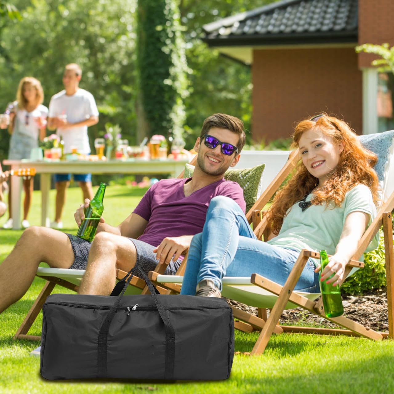 YARNOW Borsa Per Attrezzi Barbecue Leggera Portatile 32X14X7 Pollici Custodia Griglia Campeggio Chiusura Cerniera Picnic All'Aperto