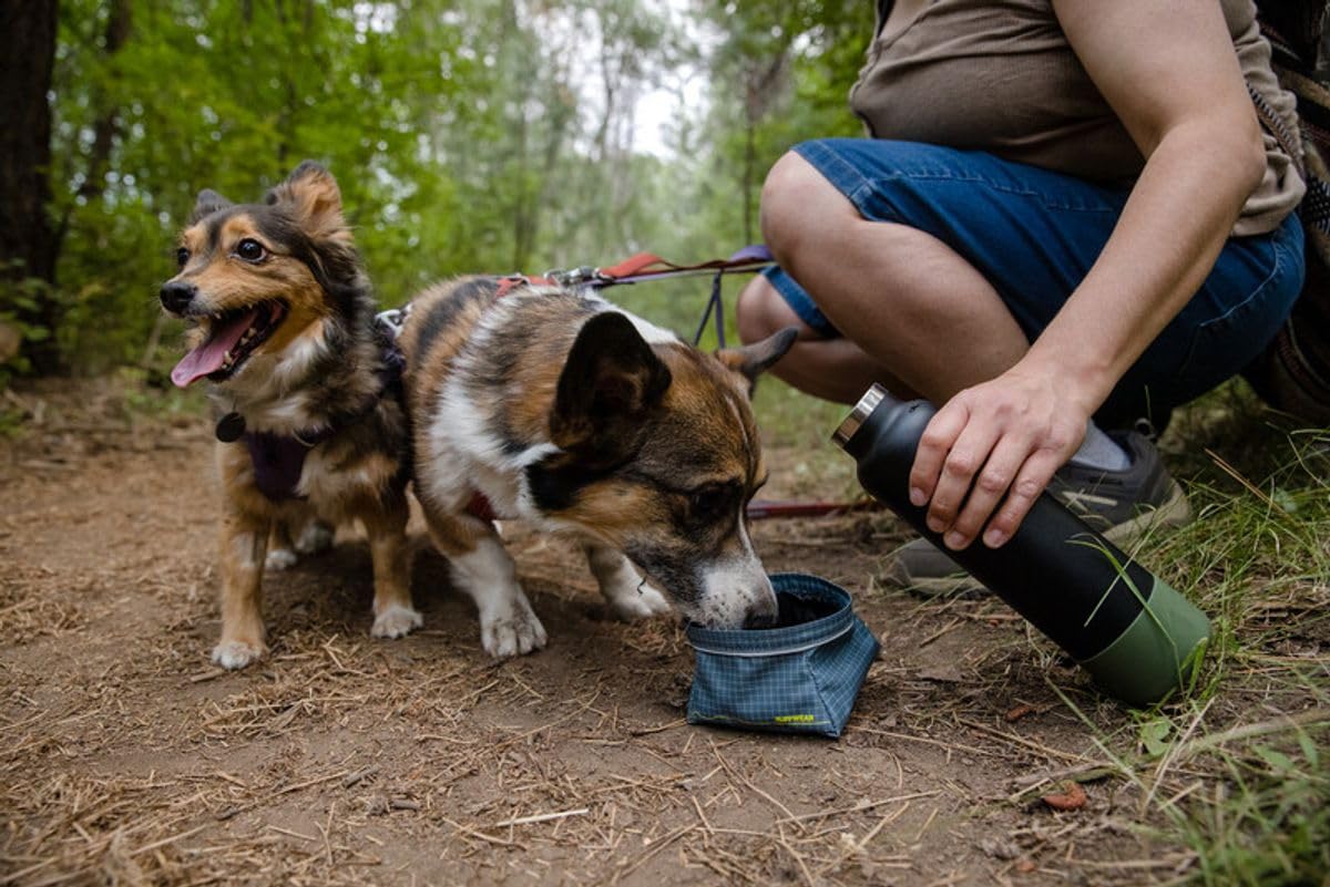 RUFFWEAR Great Basin Hundenapf, Leichter, zusammenfaltbarer Reise-Hundenapf für Futter und Wasser, Größe: Small, 0,75 L, Slate Blue