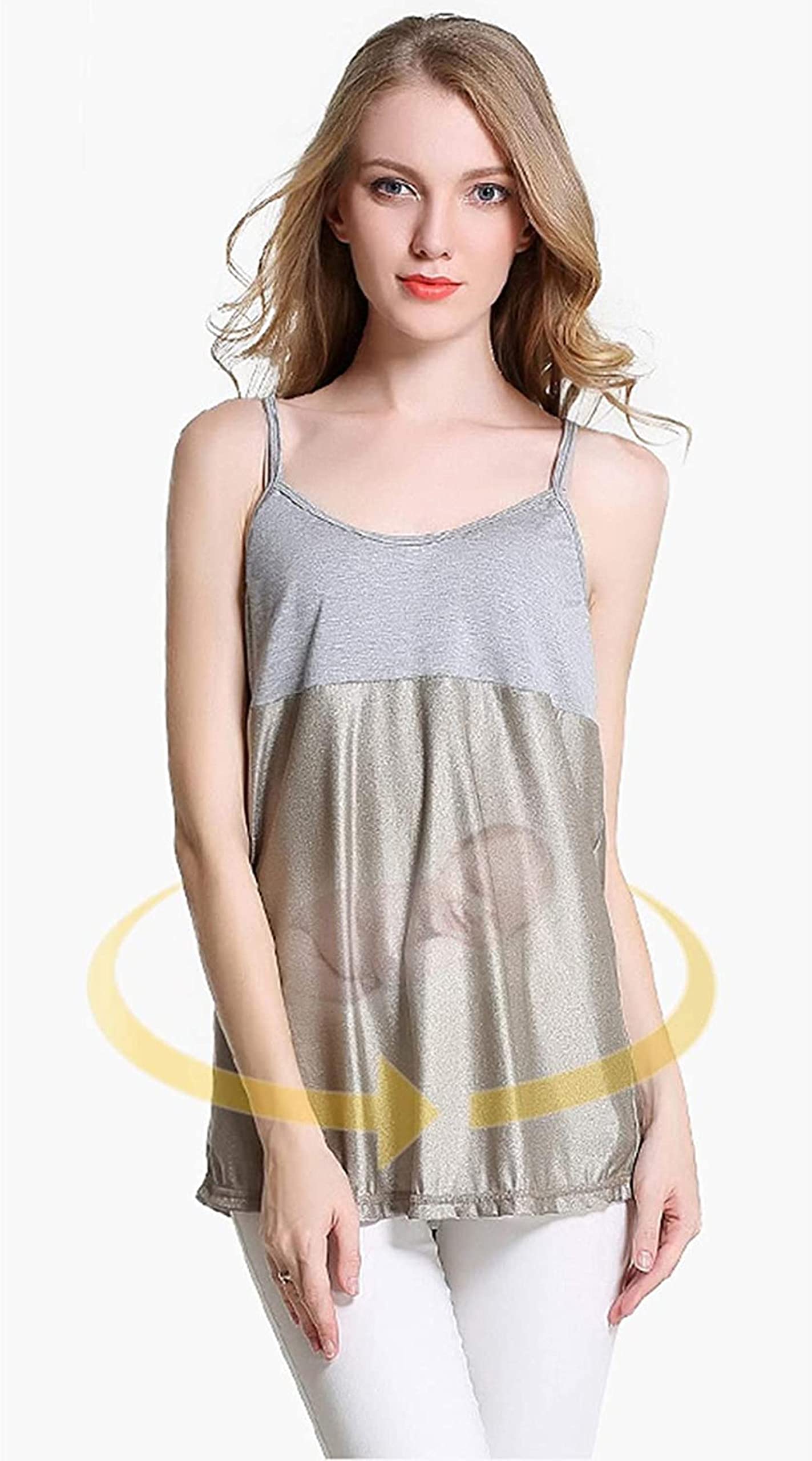 Vêtement femme enceinte anti-rayonnement chic et léger | Gilet de maternité protecteur en argent
