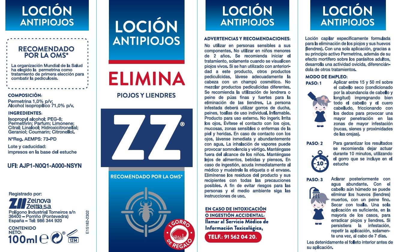 Loción Cupex ZZ Tratamiento Antipiojos, 100 ml