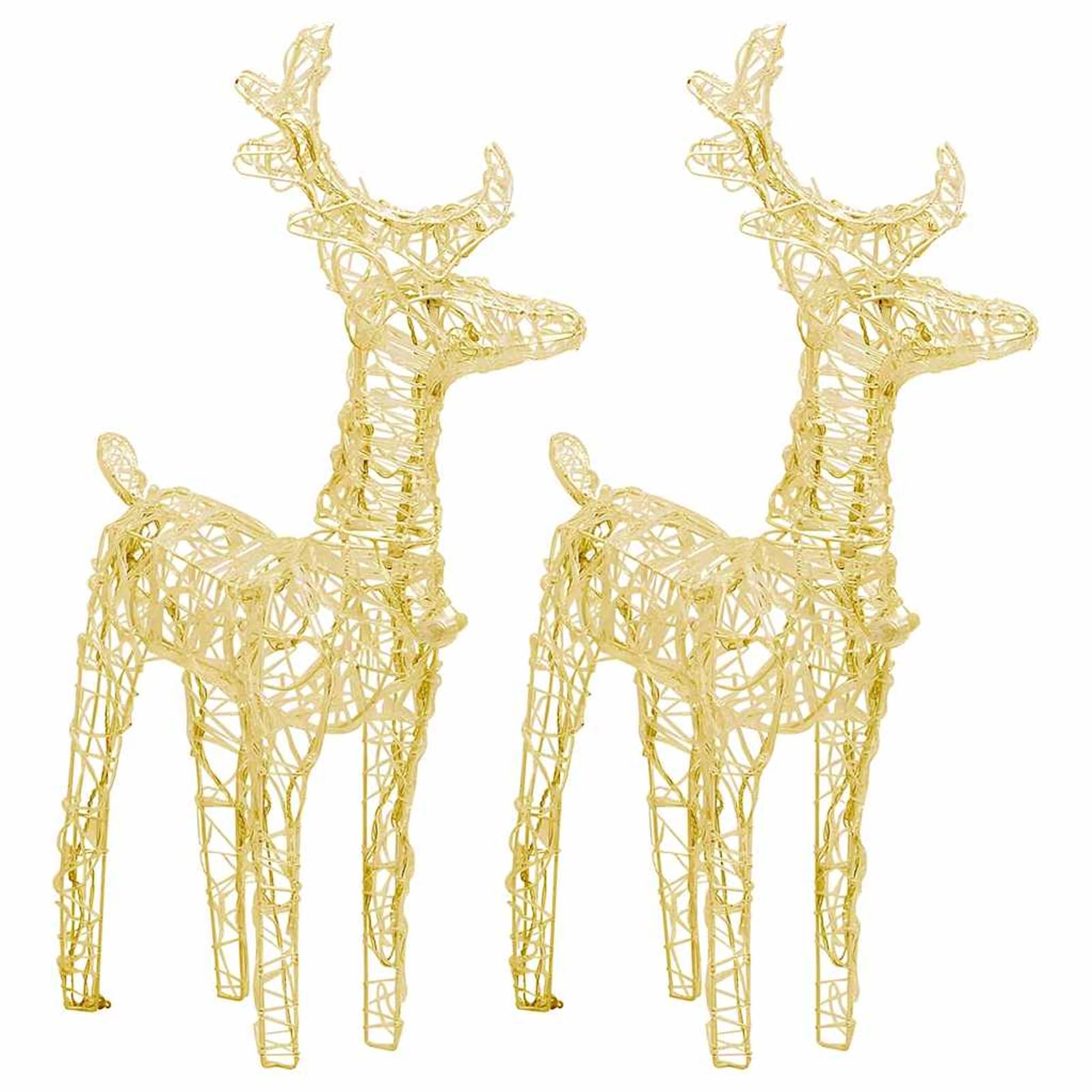 Homgoday Leuchtende Rentiere Weihnachtsdeko Acryl Warmweiß 18x8,5x55cm - Gartenbeleuchtung Dekorative Außenbeleuchtung für Gärten und Innenhöfe. Model342678