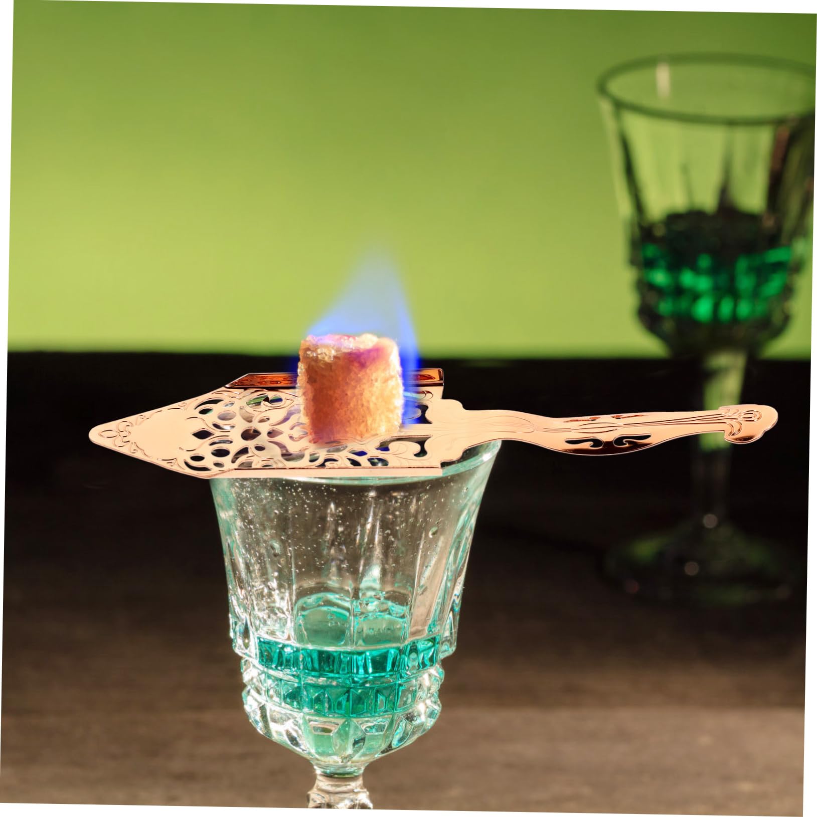 Hollow Design Absinthe Spoon, Stainless Steel Cocktail Mixing Tool For Home Bar