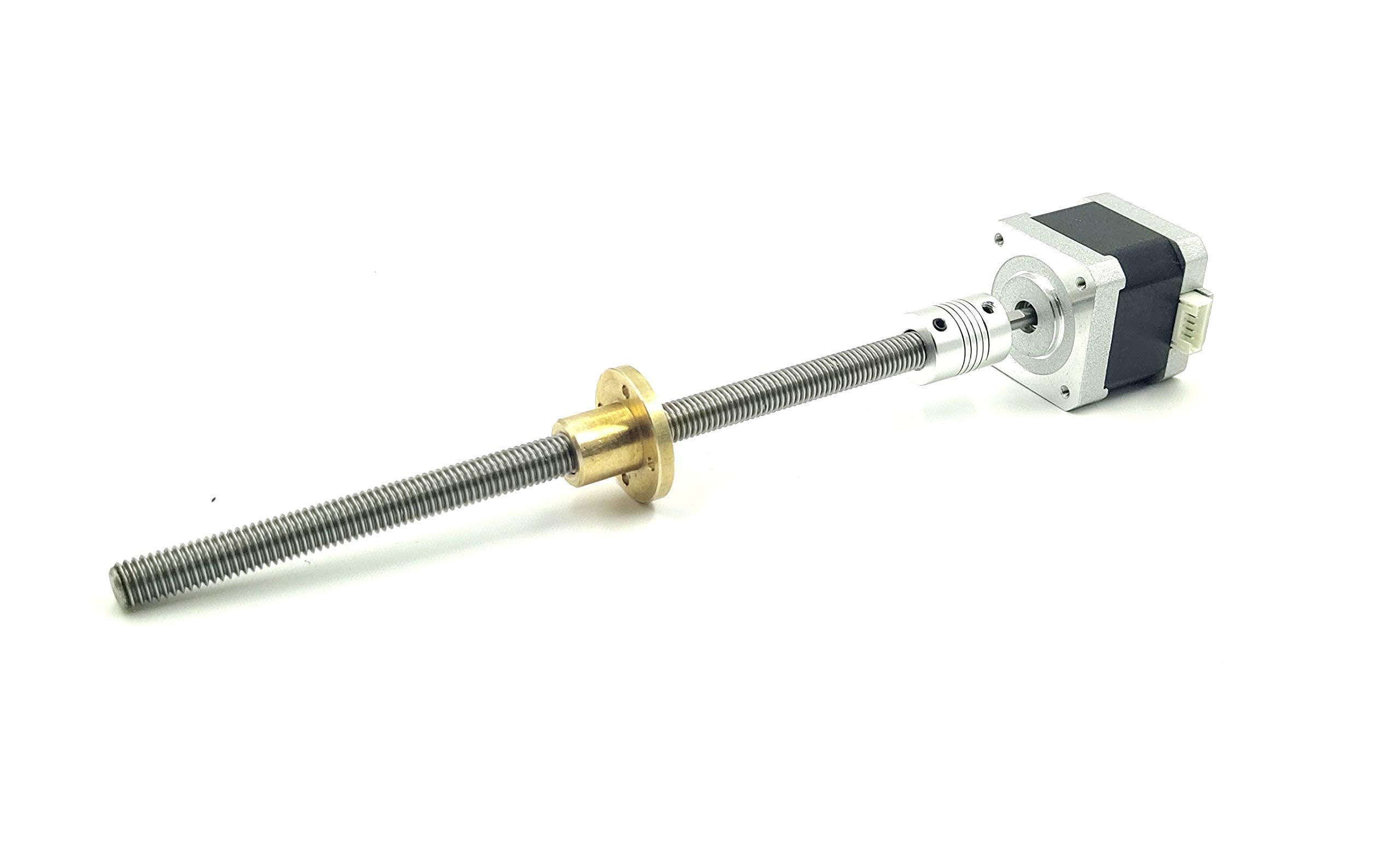 INVENTO 1pcs Nema 17 4.2 Kg-cm Stepper Motor + Flexible coupling + 150mm (0.15 mtr) M10 10mm 1.5mm Pitch Threaded Rod + Brass Nut For DIY (B08P3QDTCP) Amazon Price History, Amazon Price Tracker