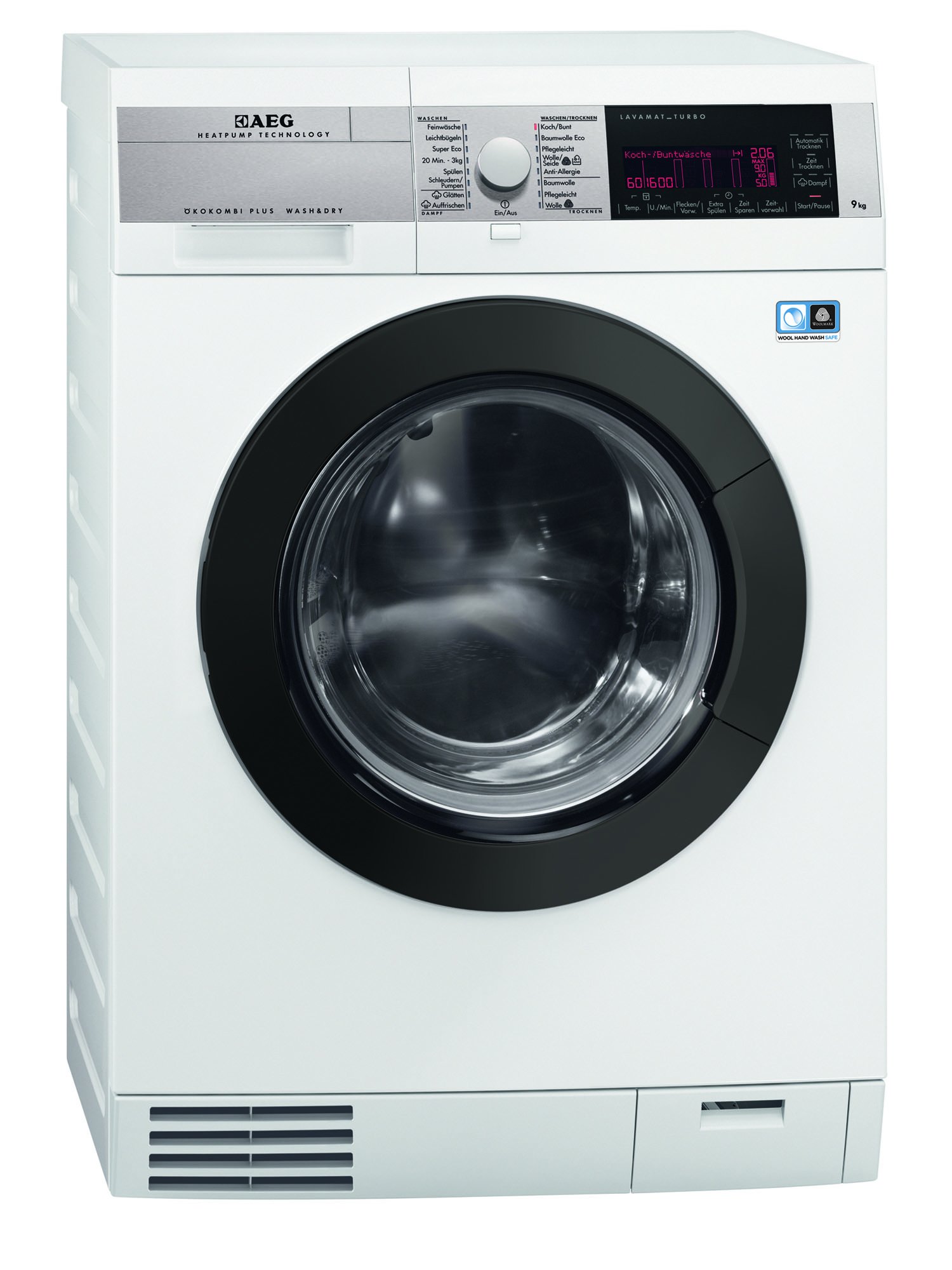 AEG L99695HWD - Lavatrice/A -40% A / 1600 giri/min, lavaggio: 9 kg, asciugatura: 6 kg, tecnologia pompa di calore, motore Silence