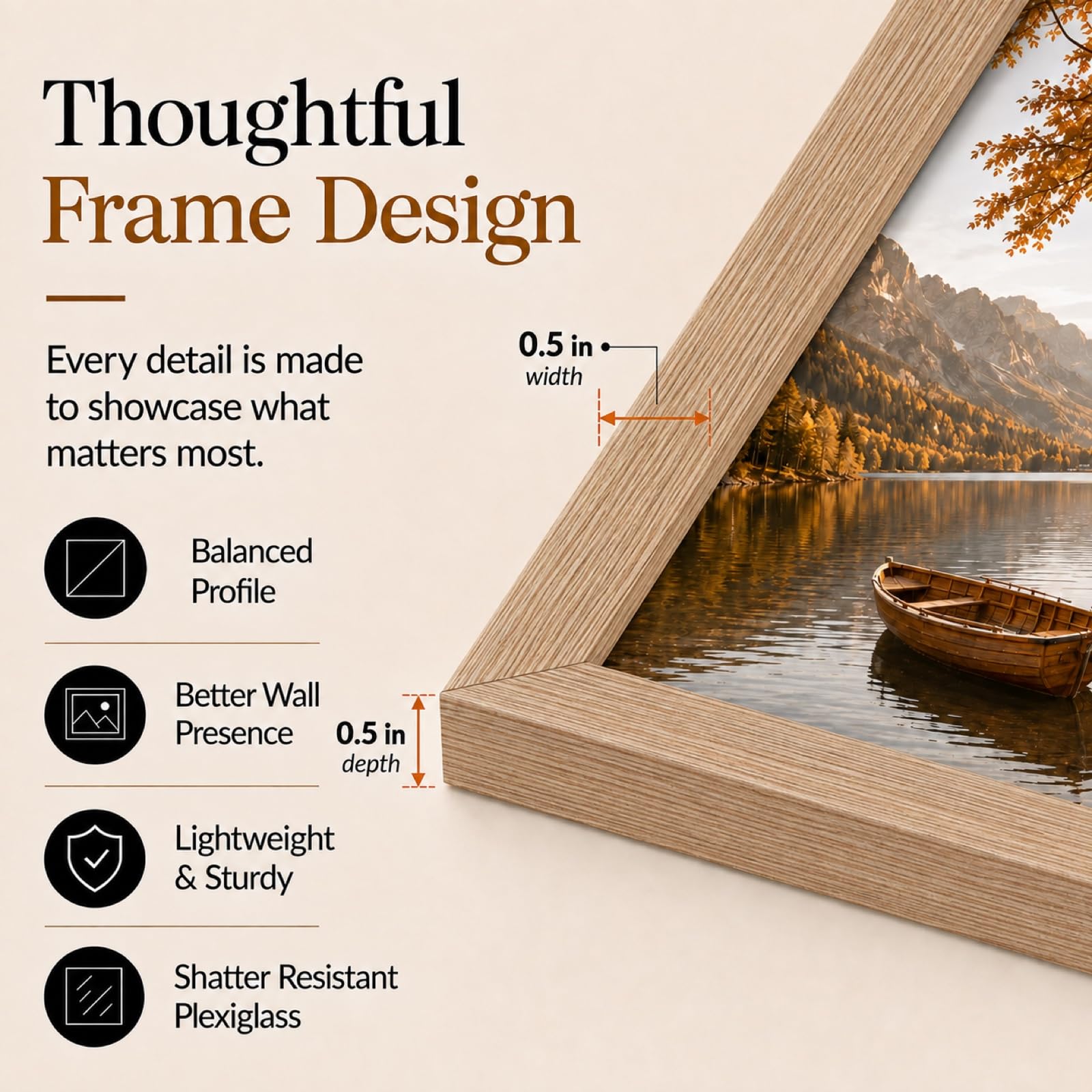 Amazon.com - JCJMY 8x13 Picture Frame Rustic Brown for Wall