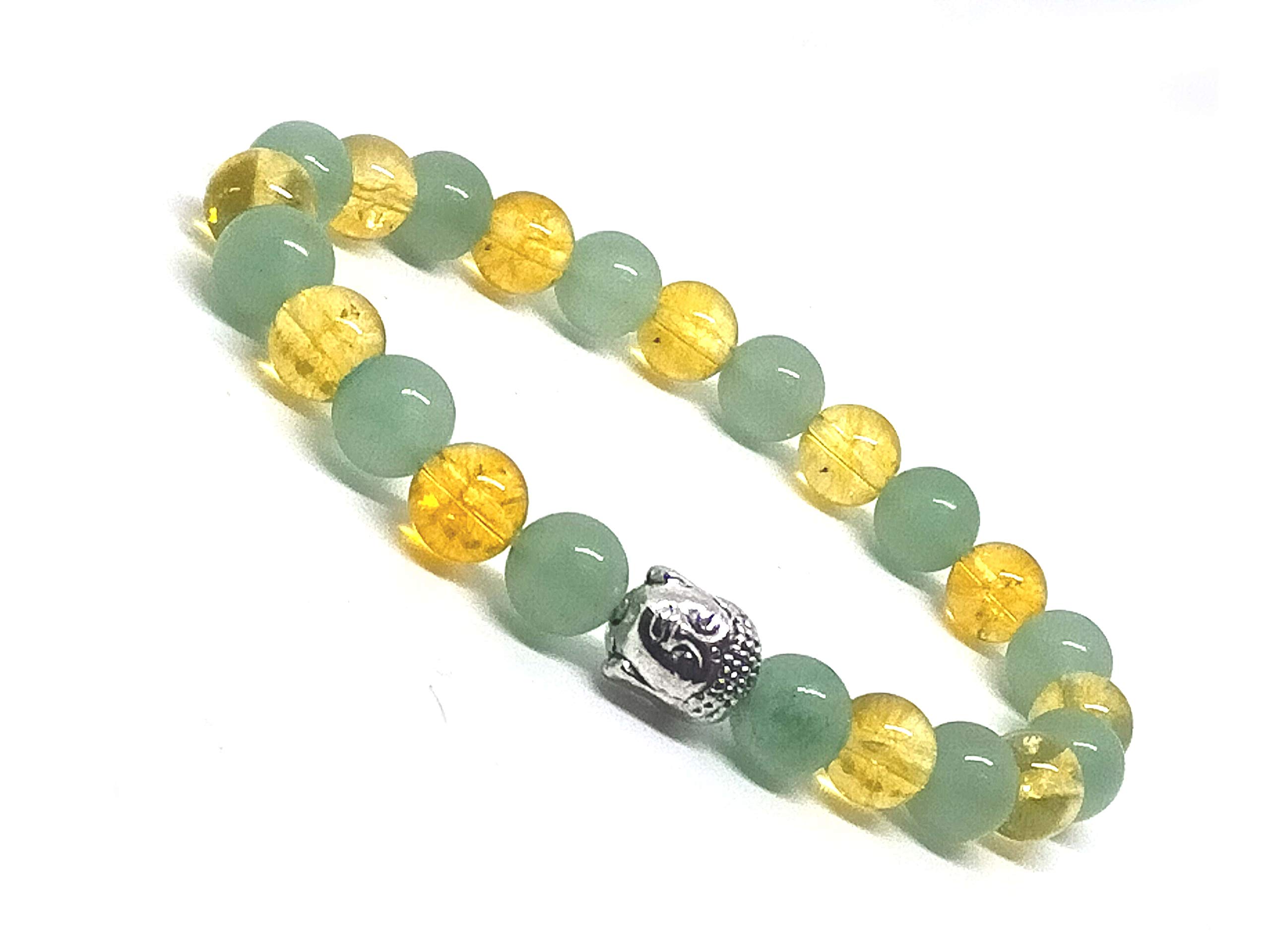 ASTROGHAR Natural Citrine Green Aventurine Buddha Powered Multicolored Crystal stretch bracelet For Men & Women (B08RB4WJCB) Amazon Price History, Amazon Price Tracker