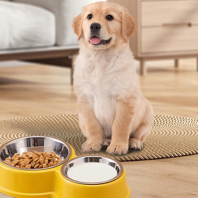 Foto 3 de 8 de Cuencos dobles para perros, comederos antideslizantes para mascotas