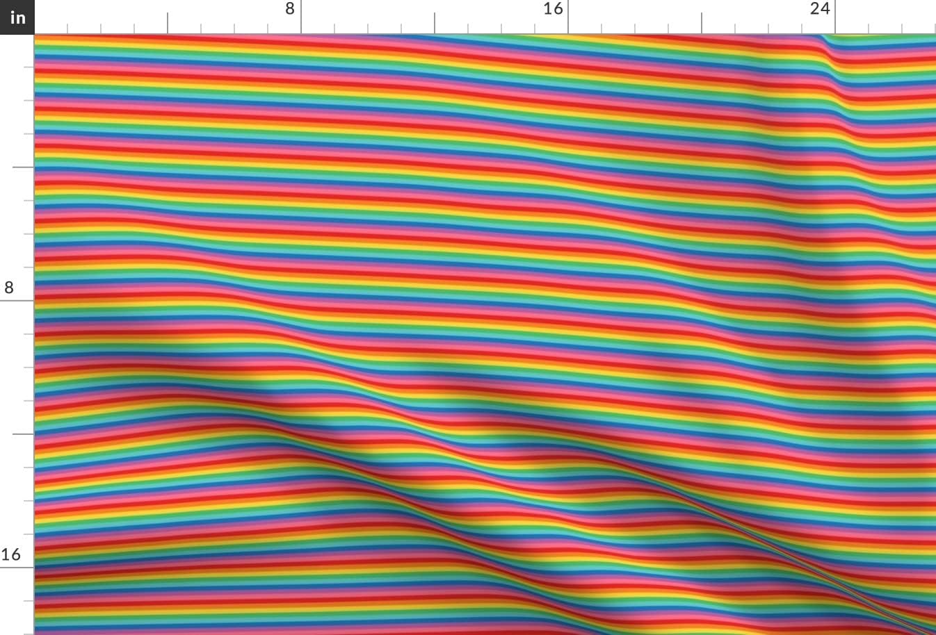 Spoonflower Fabric - Tiny Rainbow Stripes Horizontal Colorful Stripe Striped Extra Small Printed on Minky Fabric by The Yard - Sewing Baby Blankets Quilt Backing Plush