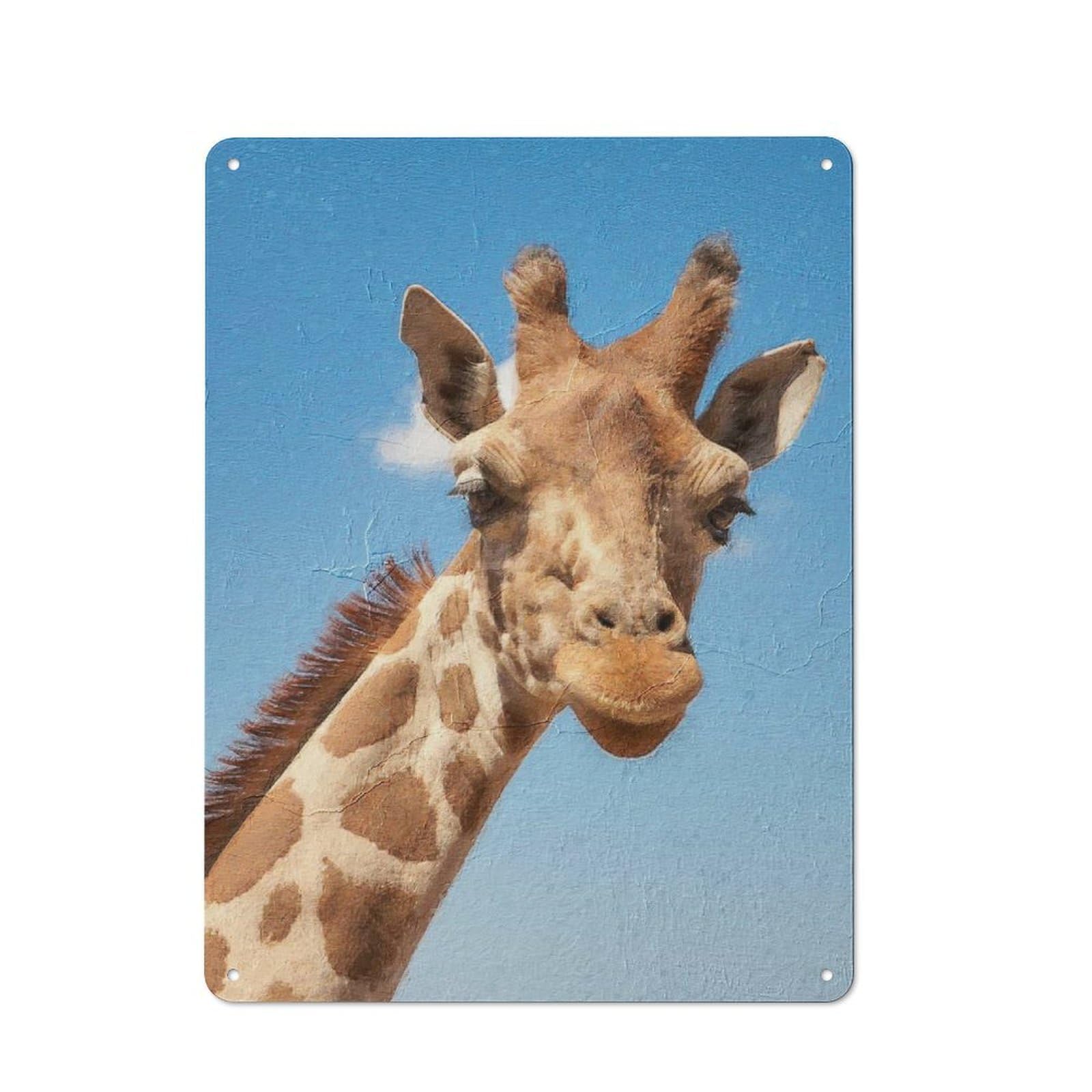 Shed Style Giraffe Shed Metal Sign 40x30cm, Shed Wall Decor for Shed, Garden Room, Porch Or Garage