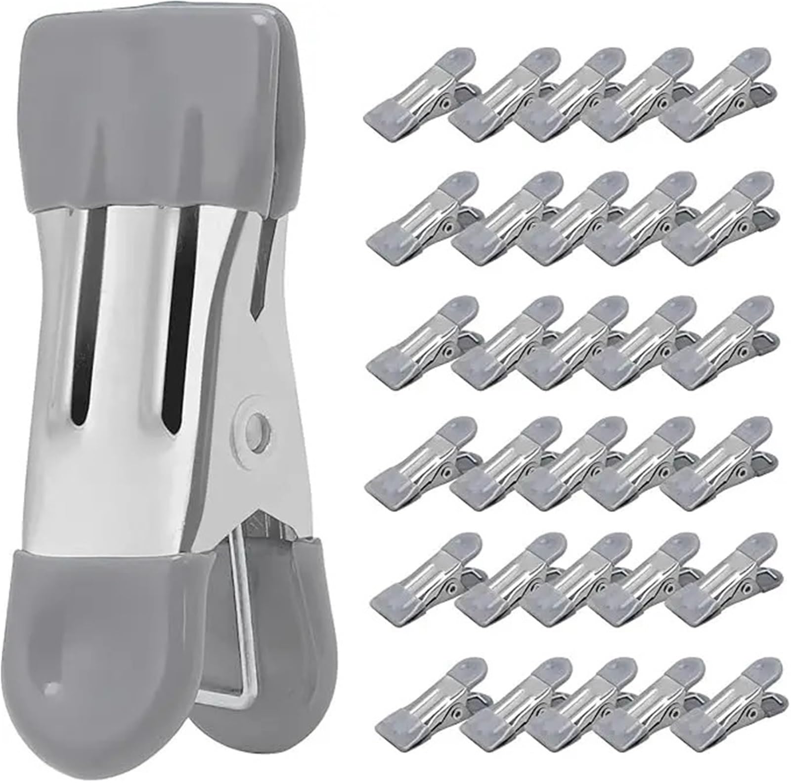 Clothes Pegs 30PCS Clothes Pins Heavy Duty 2.17 Inch Metal Clips Clothespins for Photo Drying Clothesline Laundry Sock Bag Clips for FoodS