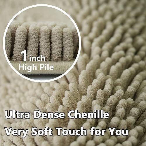 Miniatura 4 de BOANKODU Alfombras de baño 47x17,Beige