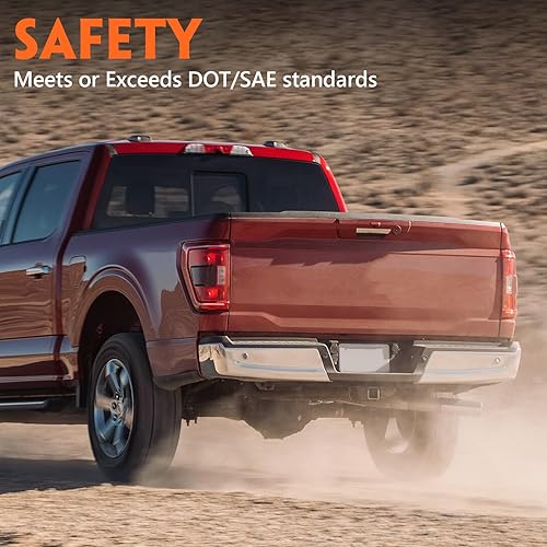 Miniatura 5 de FIONE Conjunto de luz trasera compatible con Ford F150 F 150 2021 2022 2023 modelo halógeno con función de punto ciego izquierdo del lado del