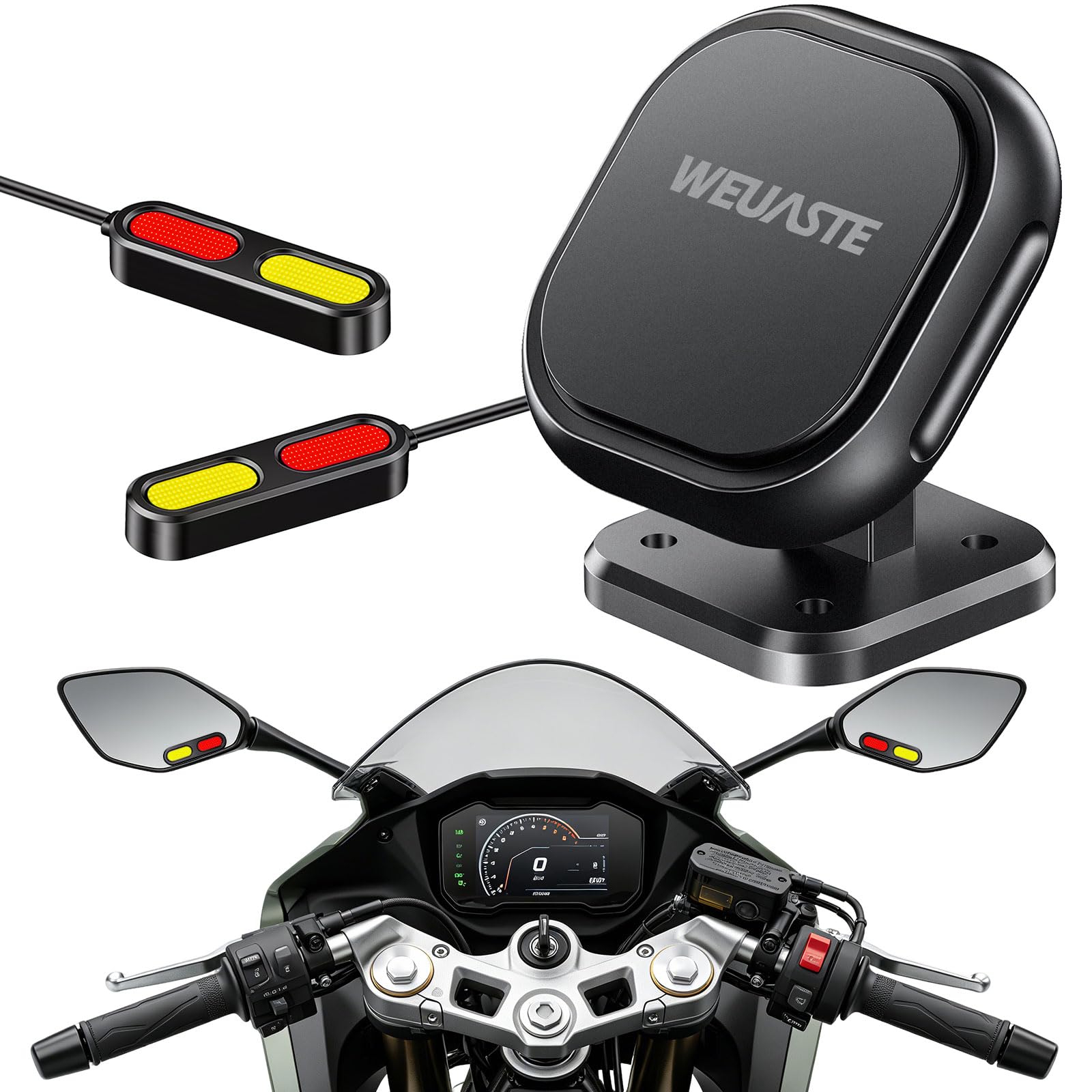 BSD01 - Sistema de detección de punto ciego BSD para motocicleta, radar de onda milimétrica de 24 GHz, advertencia de colisión trasera RCW, impermeable IP69K, protección de seguridad para todo